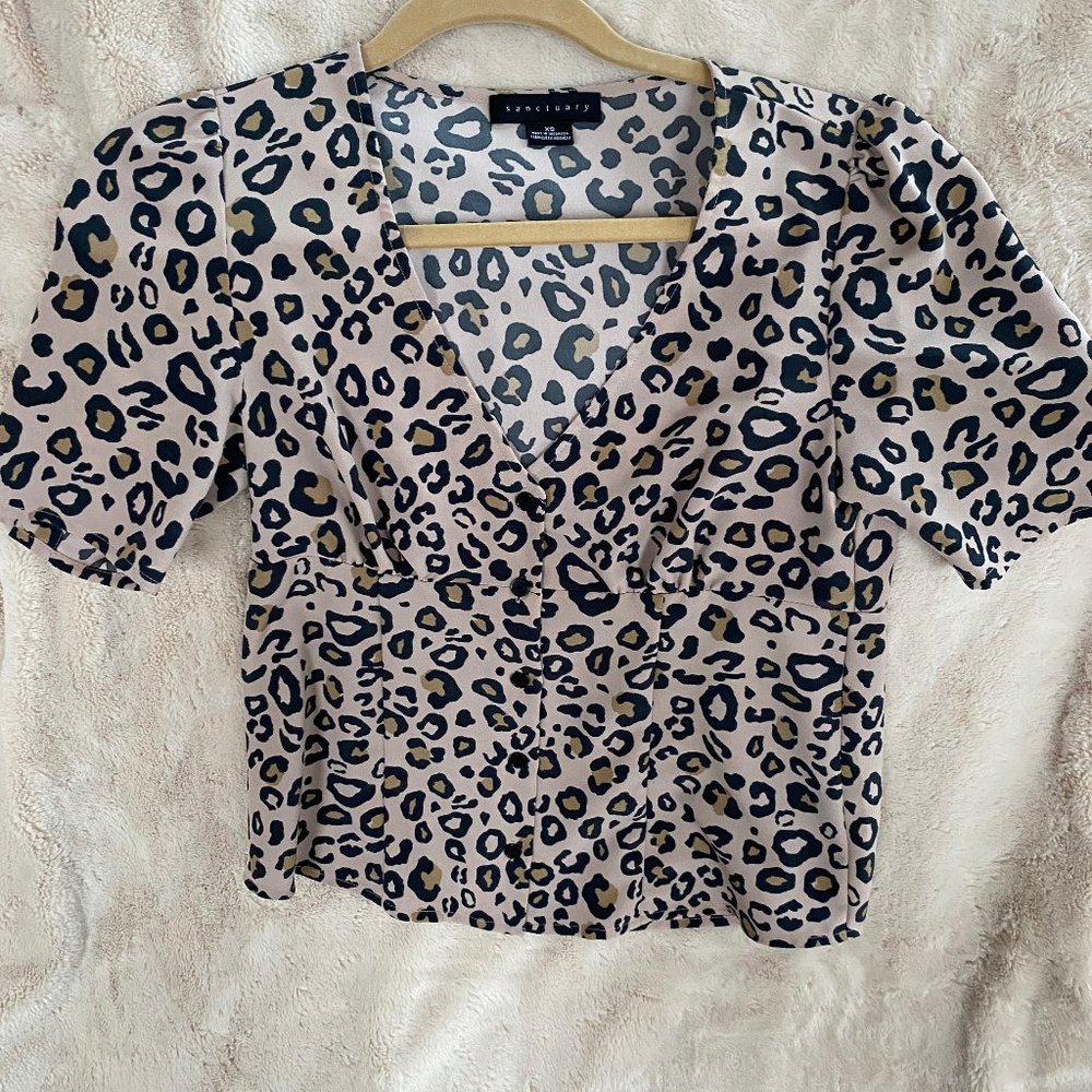 Sanctuary Leopard Top Size XS